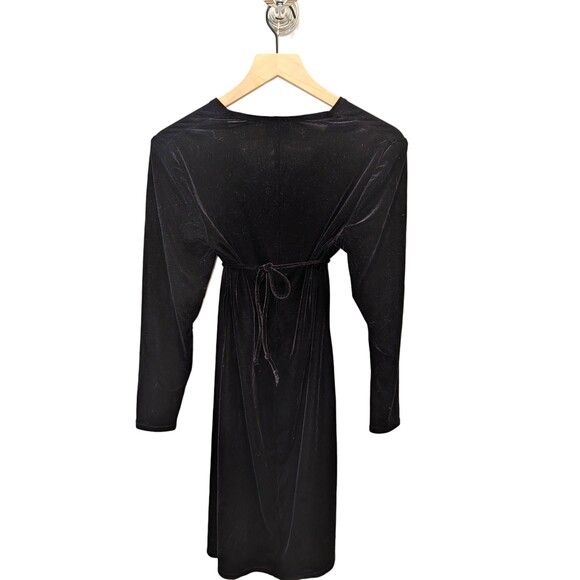 Vintage 1970s/80s JUMP Apparel Co Long Velvet Wrap Jacket Made in USA Halloween - Picture 2 of 7